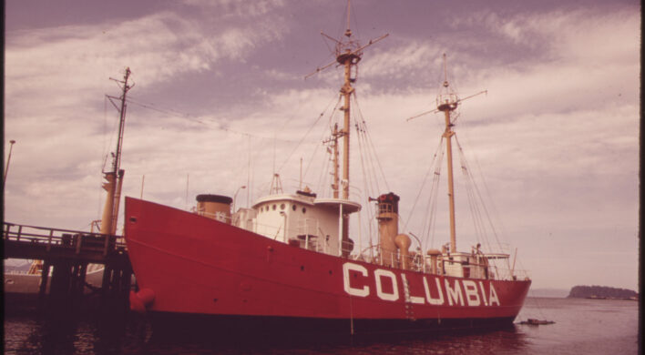 Lightship Columbia at the Mouth of the Columbia River 05/1973