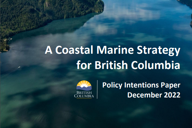Cover of BC Government Coastal Marine Strategy Intentions Paper